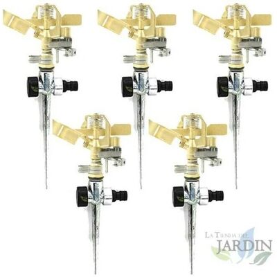SUINGA Messing-Verstellbarer Sprinkler - 10-15m, 1/2" - Pack 5 SUINGA Messing-Verstellbarer Sprinkler - 10-15m, 1/2" - Pack 5