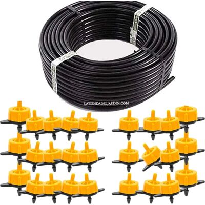 SUINGA - Tropfbewässerungssystem - 100m Schlauch, 100 Düsen SUINGA - Tropfbewässerungssystem - 100m Schlauch, 100 Düsen