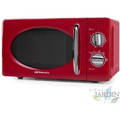 Microondas Vintage Orbegozo 700W Rojo 20L Microondas Vintage Orbegozo 700W Rojo 20L