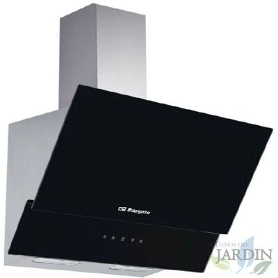 Orbegozo - Campana decorativa de cristal negro - 230W, 90x37.5x87-135cm Orbegozo - Campana decorativa de cristal negro - 230W, 90x37.5x87-135cm