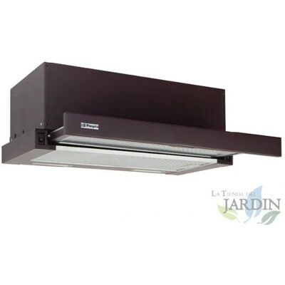 Campana extractora marrón Orbegozo - Motor 65W, filtros desmontables Campana extractora marrón Orbegozo - Motor 65W, filtros desmontables