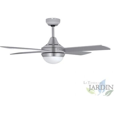 Orbegozo Silber Deckenventilator mit LED-Licht, Fernbedienung, 3 Geschwindigkeiten Orbegozo Silber Deckenventilator mit LED-Licht, Fernbedienung, 3 Geschwindigkeiten
