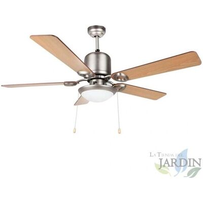 Orbegozo Deckenventilator 120cm Reversible Flügel LED Licht Modern Edelstahl Orbegozo Deckenventilator 120cm Reversible Flügel LED Licht Modern Edelstahl