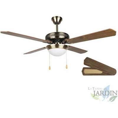 Orbegozo Deckenventilator mit Licht - 132cm, Wendbare Flügel, 3 Geschwindigkeiten Orbegozo Deckenventilator mit Licht - 132cm, Wendbare Flügel, 3 Geschwindigkeiten