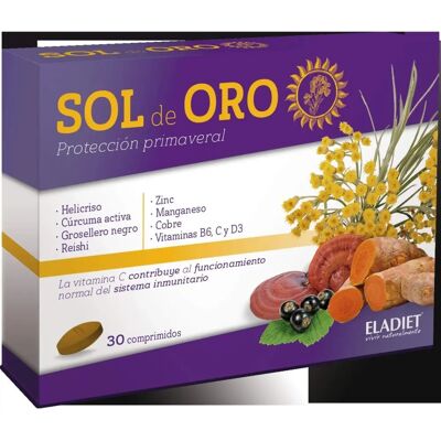 Eladiet Sol de Oro 30 Tabletas - Suplemento alimenticio Eladiet Sol de Oro 30 Tabletas - Suplemento alimenticio