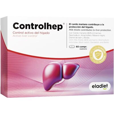 Eladiet Controlhep - Apoio ao fígado com cardo mariano - 60 comprimidos Eladiet Controlhep - Apoio ao fígado com cardo mariano - 60 comprimidos