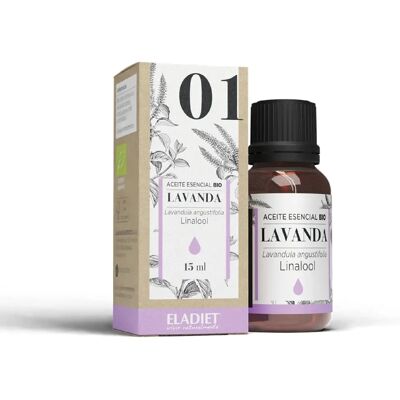 Óleo essencial de lavanda orgânico Eladiet - Kit com 3 Óleo essencial de lavanda orgânico Eladiet - Kit com 3