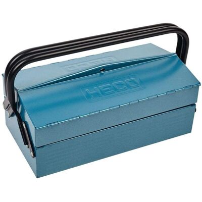 Scatola degli Attrezzi in Metallo Blu Heco 2 Scomparti 330x175x140mm - Organizzazione Efficiente Scatola degli Attrezzi in Metallo Blu Heco 2 Scomparti 330x175x140mm - Organizzazione Efficiente