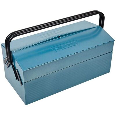 Cassetta degli attrezzi in metallo blu Heco con 2 scomparti - 102 7 Cassetta degli attrezzi in metallo blu Heco con 2 scomparti - 102 7