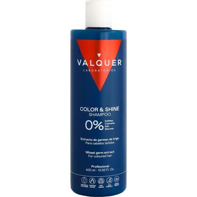 Shampoo Valquer Color & Shine 0% - Pour Cheveux Colorés - 400 Ml Shampoo Valquer Color & Shine 0% - Pour Cheveux Colorés - 400 Ml