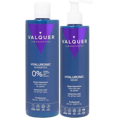 Ensemble de Soins Capillaires à l'Acide Hyaluronique Valquer - Shampoing & Masque Ensemble de Soins Capillaires à l'Acide Hyaluronique Valquer - Shampoing & Masque