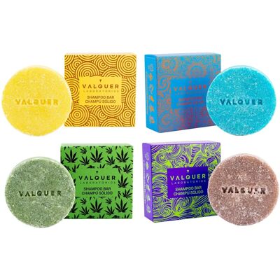 Valquer Laboratorios Pack 4 Shampoings Solides Exotiques - Soins capillaires Valquer Laboratorios Pack 4 Shampoings Solides Exotiques - Soins capillaires