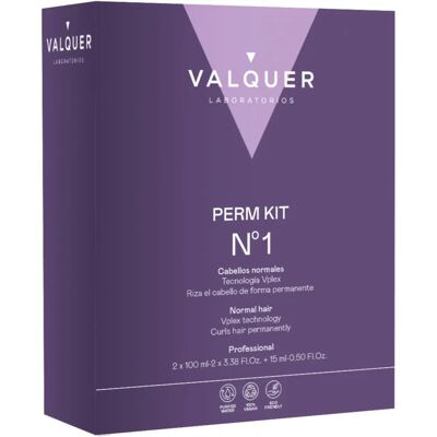 Valquer Dauerwellen-Set Nr. 1 - Perm Kit, Naturhaar, 100+100+10 ml Valquer Dauerwellen-Set Nr. 1 - Perm Kit, Naturhaar, 100+100+10 ml