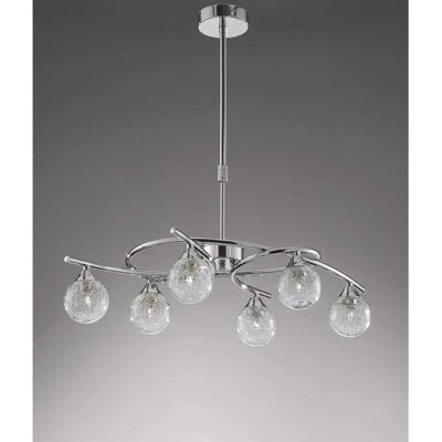 CristalRecord Lotto 6-Licht Pendellampe Chrom - Pendellampe CristalRecord Lotto 6-Licht Pendellampe Chrom - Pendellampe