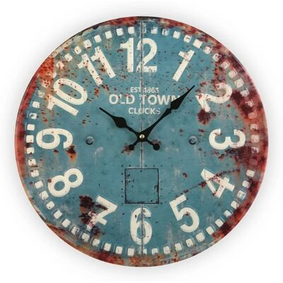 Versa 18190060 Reloj de Pared Vintage de Metal - Reloj Versa 18190060 Reloj de Pared Vintage de Metal - Reloj