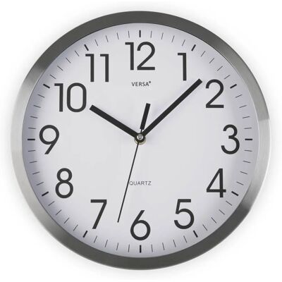Horloge Murale en Aluminium Versa 20550074 - Silencieuse, 25cm - Publicité Horloge Murale en Aluminium Versa 20550074 - Silencieuse, 25cm - Publicité
