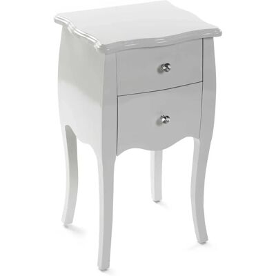 Versa Cagliari Witte Nachtkastje - Bijzettafel Versa Cagliari Witte Nachtkastje - Bijzettafel