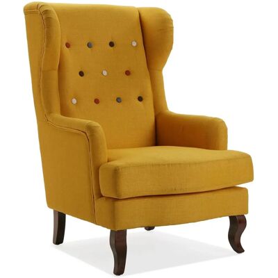 Versa Gelber Sessel - Vintage Design 103x62x68cm Versa Gelber Sessel - Vintage Design 103x62x68cm