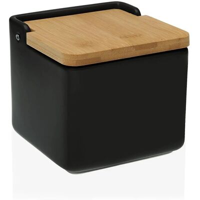 Salière en céramique bambou avec couvercle BigBuy - Épiceur Salière en céramique bambou avec couvercle BigBuy - Épiceur