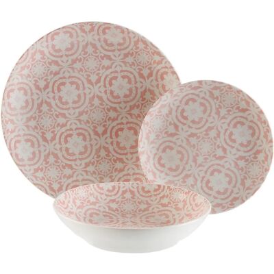 Juego de Vajilla de Porcelana Rosa Versa - Vajilla Juego de Vajilla de Porcelana Rosa Versa - Vajilla