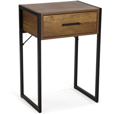 Versa Pilu Nachttisch - Industrial Holz Metall 60x30x41cm Versa Pilu Nachttisch - Industrial Holz Metall 60x30x41cm