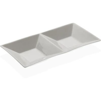 Versa Plateau à Snacks en Porcelaine Blanche - 4 pcs Versa Plateau à Snacks en Porcelaine Blanche - 4 pcs