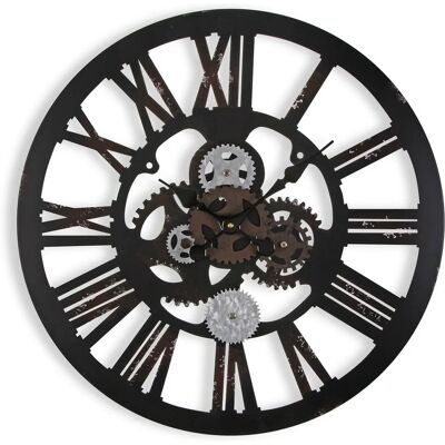 Horloge Murale Vintage Louisville en Métal - 59cm Décor Horloge Murale Vintage Louisville en Métal - 59cm Décor