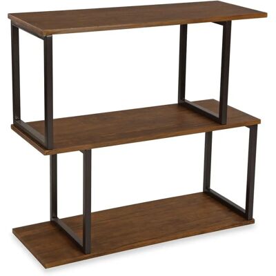 Półka ścienna Versa Boston - Styl Industrialny Drewno Metal 75x30x80cm Półka ścienna Versa Boston - Styl Industrialny Drewno Metal 75x30x80cm