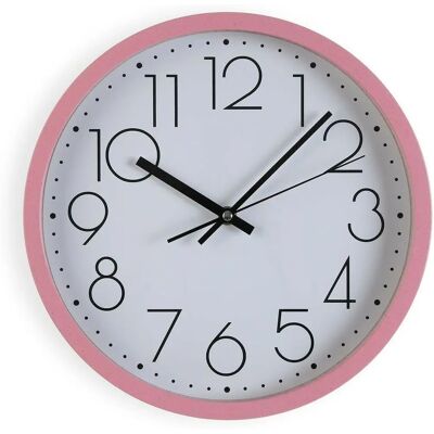 Orologio da Parete Versa Pink Wood - 4.2x30x30cm Decorazione Cucina Orologio da Parete Versa Pink Wood - 4.2x30x30cm Decorazione Cucina