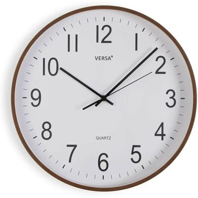 Versa Wall Clock - Silent Plastic MDF Wood 40x40cm Versa Wall Clock - Silent Plastic MDF Wood 40x40cm