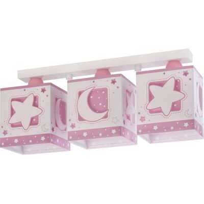 Luminária de teto infantil 3 pontos - Lua e estrelas Luminária de teto infantil 3 pontos - Lua e estrelas