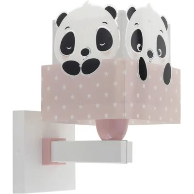 Lampada Applique Panda Rosa Dalber - Sicura per bambini, Fotoluminescente Lampada Applique Panda Rosa Dalber - Sicura per bambini, Fotoluminescente