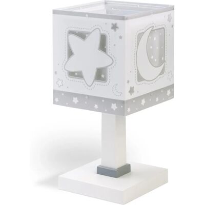 Lampada da comodino Dalber Moonlight Luna e Stelle Grigio - Lampada da tavolo bambini Lampada da comodino Dalber Moonlight Luna e Stelle Grigio - Lampada da tavolo bambini