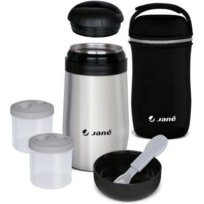 Jané Thermos Repas - 1L, Acier Inoxydable, Compartiments Étanches Jané Thermos Repas - 1L, Acier Inoxydable, Compartiments Étanches