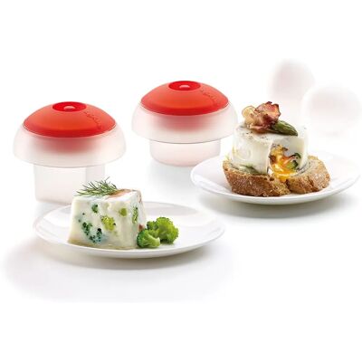 Lékué Kit 2 ovo - blanc - ustensiles de cuisine - Publicité Lékué Kit 2 ovo - blanc - ustensiles de cuisine - Publicité