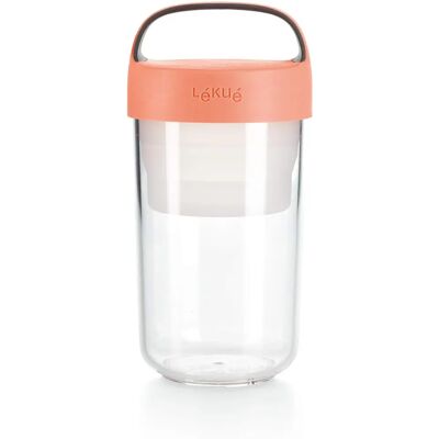 Lékué Large Coral Lunch Box - Food Container 600ml Lékué Large Coral Lunch Box - Food Container 600ml