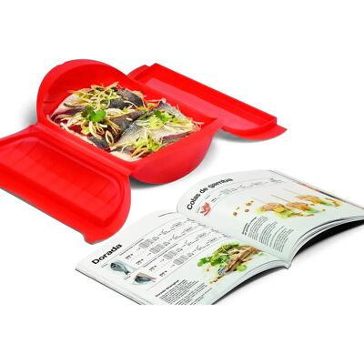 Ensemble de cuiseur vapeur Lekue - 3-4 personnes - Livre de recettes Ensemble de cuiseur vapeur Lekue - 3-4 personnes - Livre de recettes