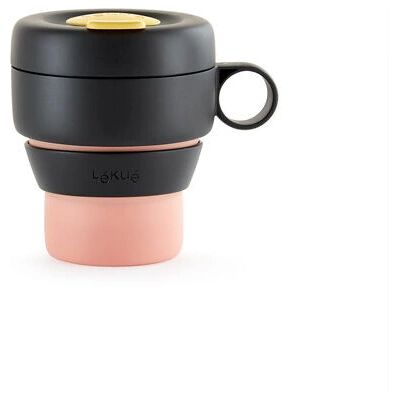 Lékué Tasse de voyage pliable rose 350ml - Publicité Lékué Tasse de voyage pliable rose 350ml - Publicité