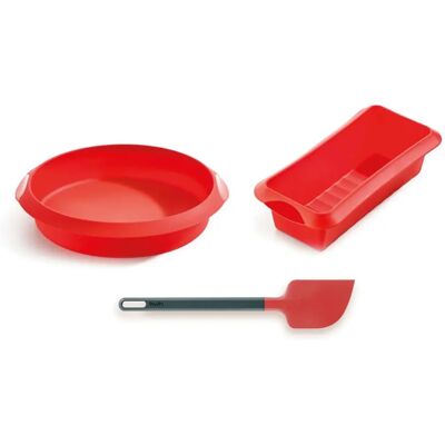 Kit de Moules en Silicone Lékué - Pâtisserie avec Spatule Hygiénique Kit de Moules en Silicone Lékué - Pâtisserie avec Spatule Hygiénique