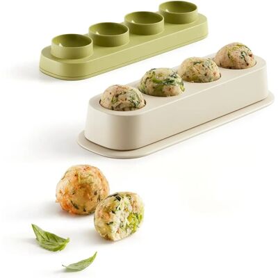 Lékué Köttbullesform - Grön, 4 portioner Veggie Balls Lékué Köttbullesform - Grön, 4 portioner Veggie Balls