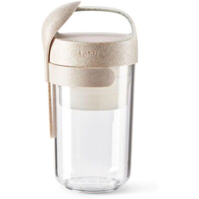 Lékué Jar To Go Organic 600 ml Matbehållare - Stone Lékué Jar To Go Organic 600 ml Matbehållare - Stone