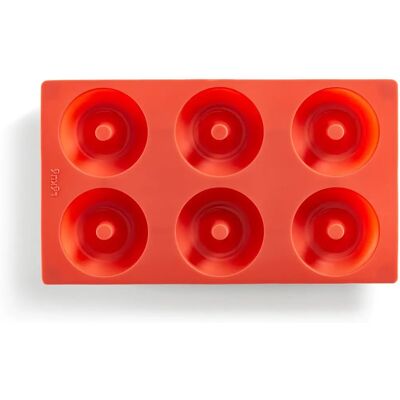 Molde de donuts Lékué - Silicona, Rojo Molde de donuts Lékué - Silicona, Rojo