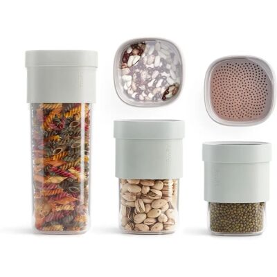 Set di Contenitori Lékué Verde Trasparente - Conservazione Alimenti Set di Contenitori Lékué Verde Trasparente - Conservazione Alimenti