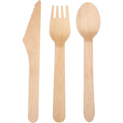Set de Cubiertos de Madera Natural 'Makan' - Frío y Caliente Set de Cubiertos de Madera Natural 'Makan' - Frío y Caliente