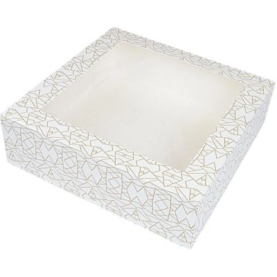 García de Pou 100 Enheter - Bakverkslådor med Fönster 250G/M2 + Opp 32x32x10cm Vitt Kartong García de Pou 100 Enheter - Bakverkslådor med Fönster 250G/M2 + Opp 32x32x10cm Vitt Kartong