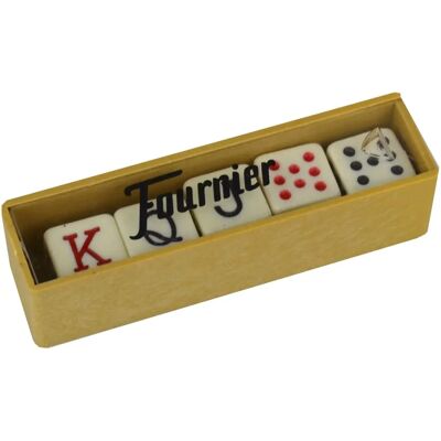 Fournier Modèle - Ensemble de Dés de Poker - Dés pour Poker et Bluff Fournier Modèle - Ensemble de Dés de Poker - Dés pour Poker et Bluff