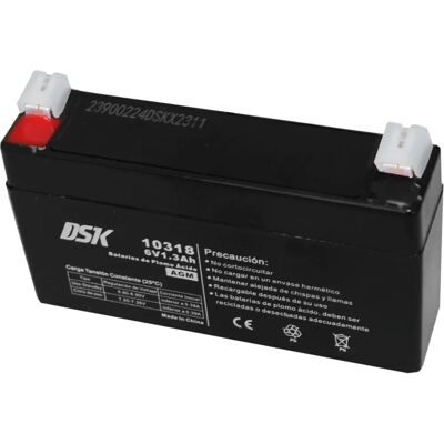 Batterie plomb-acide DSK 6V 1,3Ah - Alarme, UPS, Jouets Batterie plomb-acide DSK 6V 1,3Ah - Alarme, UPS, Jouets