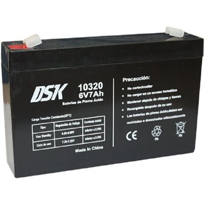 Batterie UPS DSK 10320 - Plomb scellé - 6 V 7 Ah Batterie UPS DSK 10320 - Plomb scellé - 6 V 7 Ah