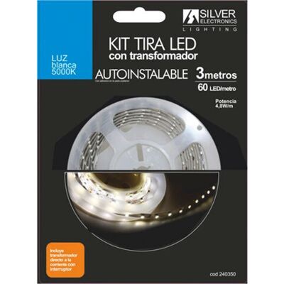 Silver Electronics 240350 LED Band - Weiß - 3m - 5000K - Kunststoff Silver Electronics 240350 LED Band - Weiß - 3m - 5000K - Kunststoff