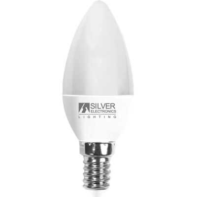 Lampadina a LED candela argento Sanz 970614 - E14 7W 620lm 5000K Lampadina a LED candela argento Sanz 970614 - E14 7W 620lm 5000K